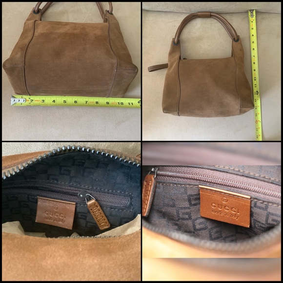 Authentic Gucci Brown Suede Hobo Handbag🤎 - Picture 8 of 16